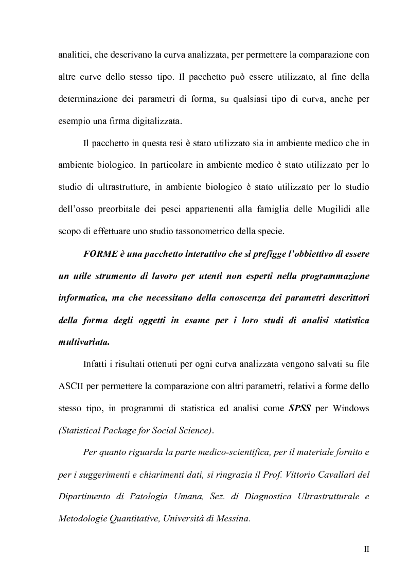 Anteprima della tesi: Forme - Un pacchetto interattivo per l'analisi di curve, Pagina 2