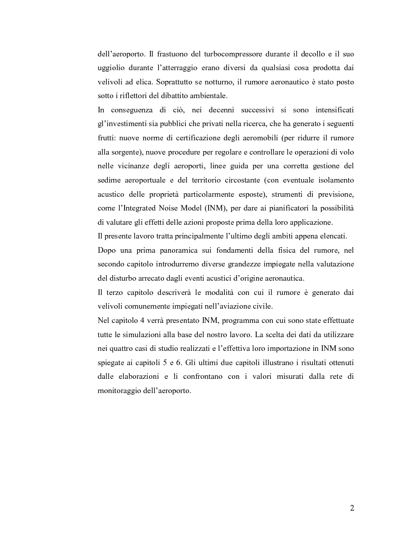 Anteprima della tesi: Aeroporto di Linate: utilizzo dell'Integrated Noise Model per prevedere il rumore generato dai decolli di MD82, Pagina 2