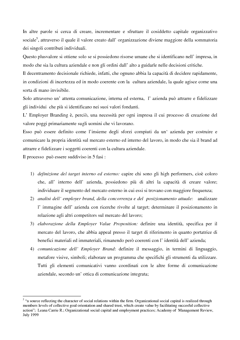 Anteprima della tesi: L'evoluzione della comunicazione per la gestione delle risorse umane: l'employer branding, Pagina 3