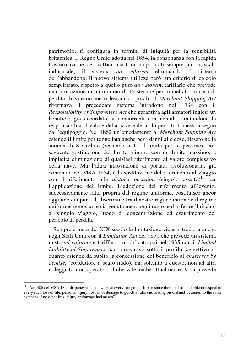 Anteprima della tesi: La limitazione di responsabilità per i crediti marittimi, Pagina 10