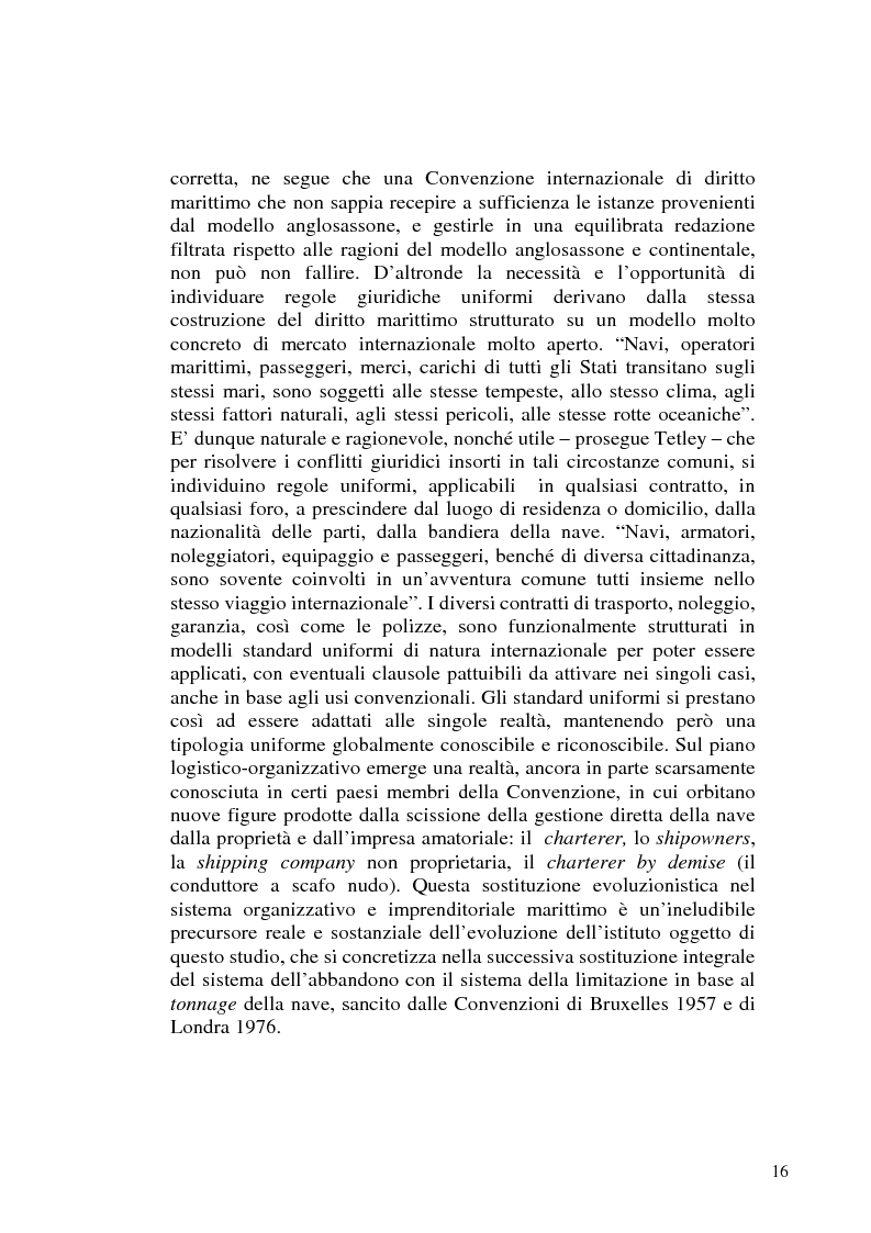 Anteprima della tesi: La limitazione di responsabilità per i crediti marittimi, Pagina 13