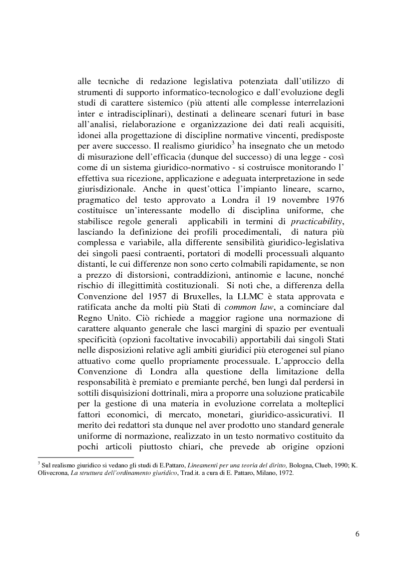 Anteprima della tesi: La limitazione di responsabilità per i crediti marittimi, Pagina 3