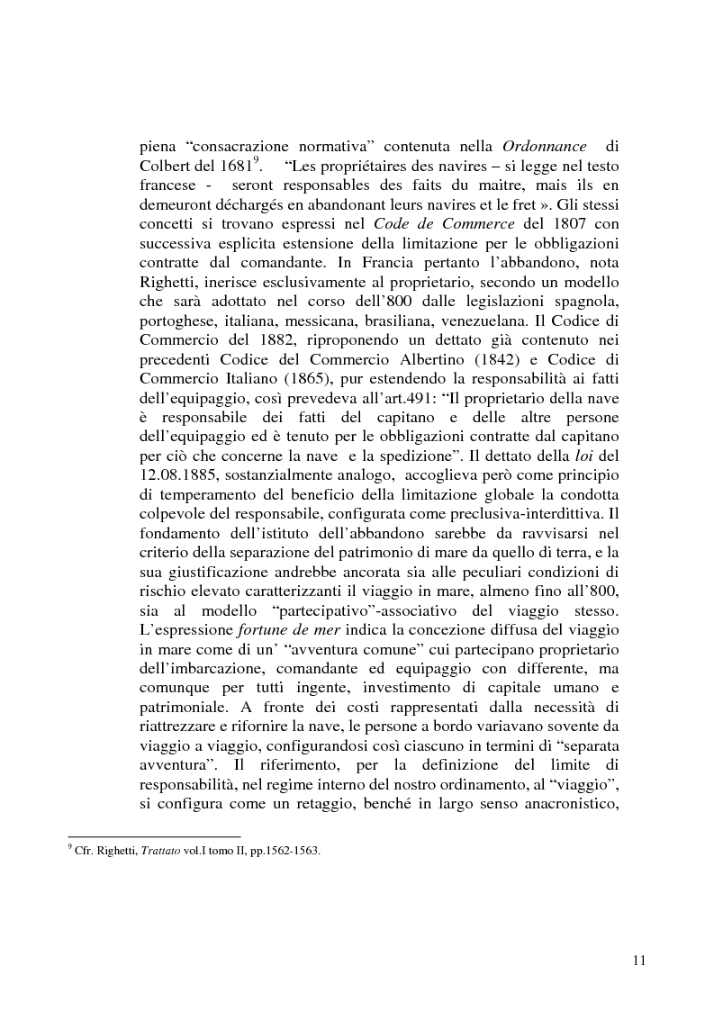 Anteprima della tesi: La limitazione di responsabilità per i crediti marittimi, Pagina 8