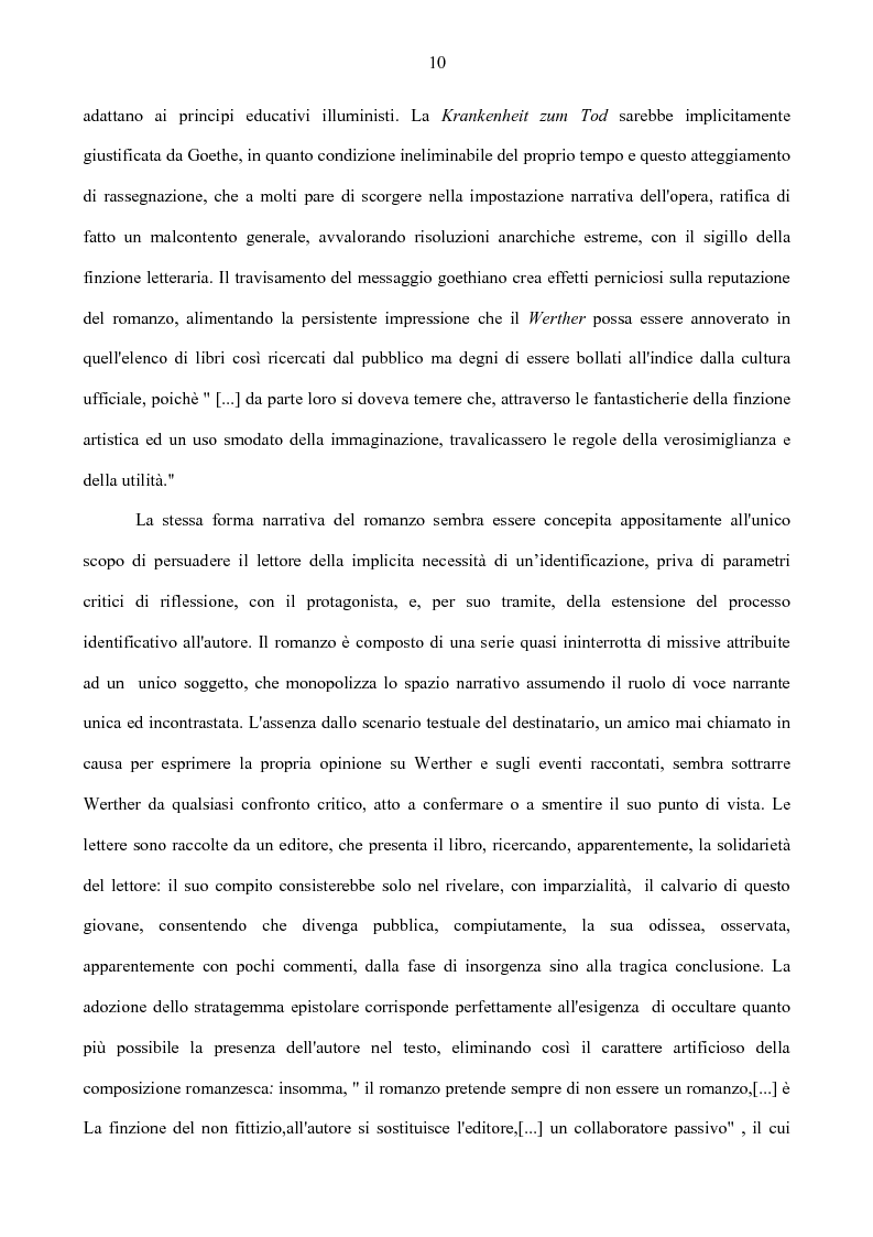 Anteprima della tesi: Il nodo intertestuale 'Werther'-'Ortis', Pagina 10