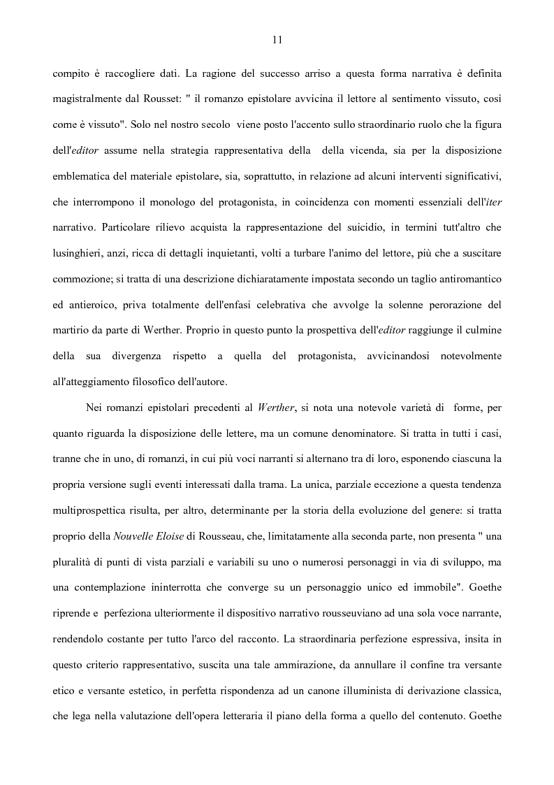 Anteprima della tesi: Il nodo intertestuale 'Werther'-'Ortis', Pagina 11