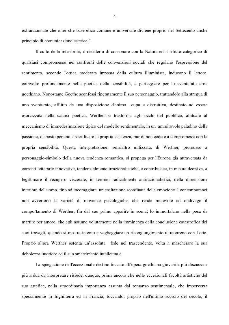 Anteprima della tesi: Il nodo intertestuale 'Werther'-'Ortis', Pagina 4