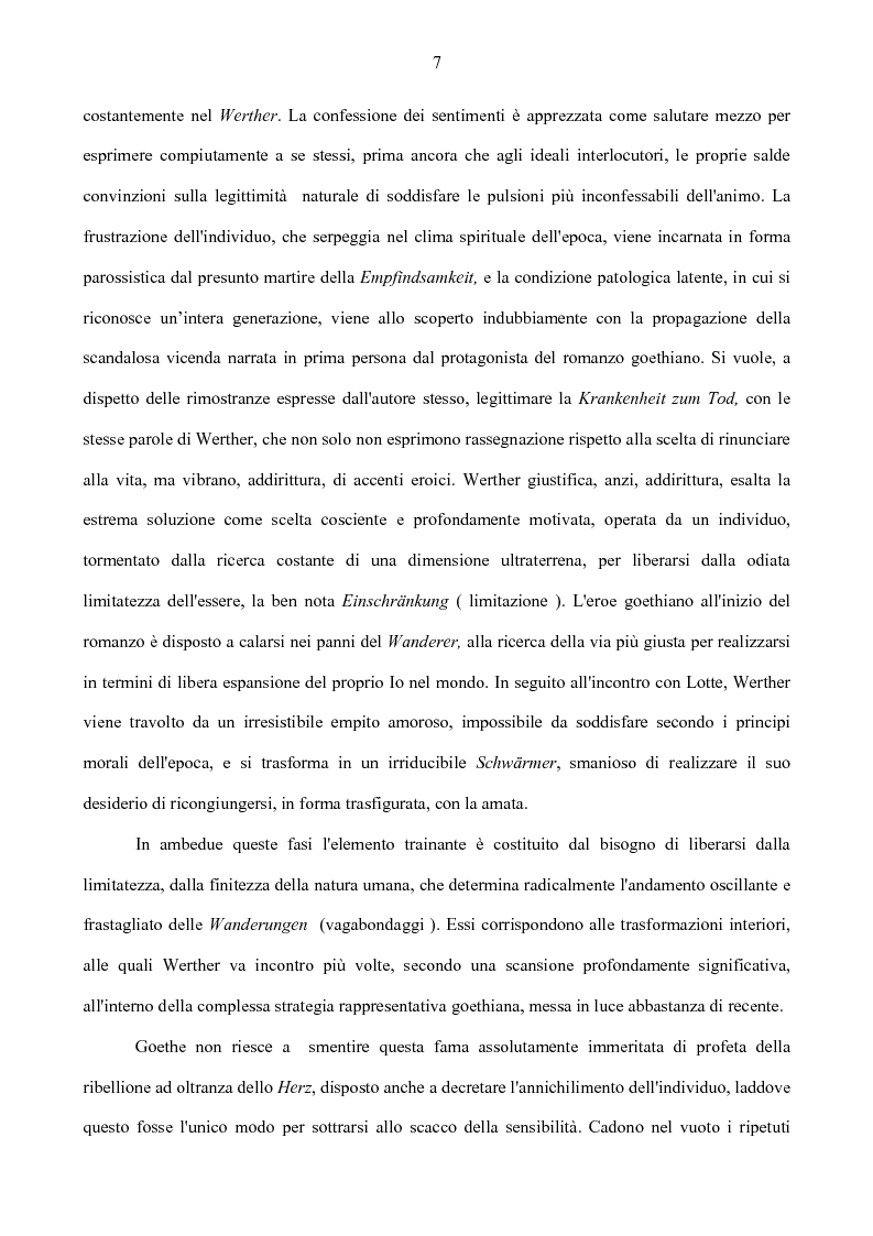 Anteprima della tesi: Il nodo intertestuale 'Werther'-'Ortis', Pagina 7