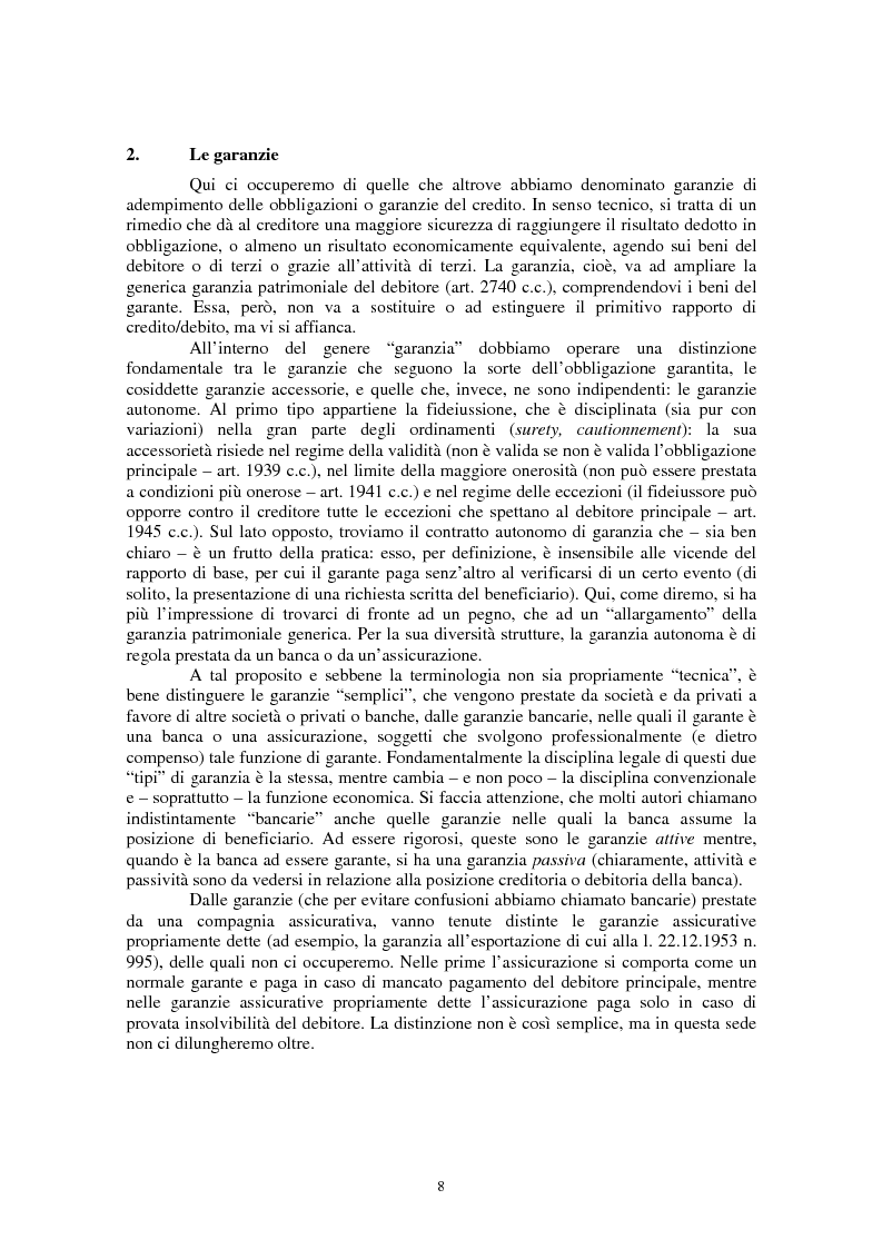 Anteprima della tesi: Le garanzie personali nel diritto civile italiano e nel diritto del commercio internazionale, Pagina 4