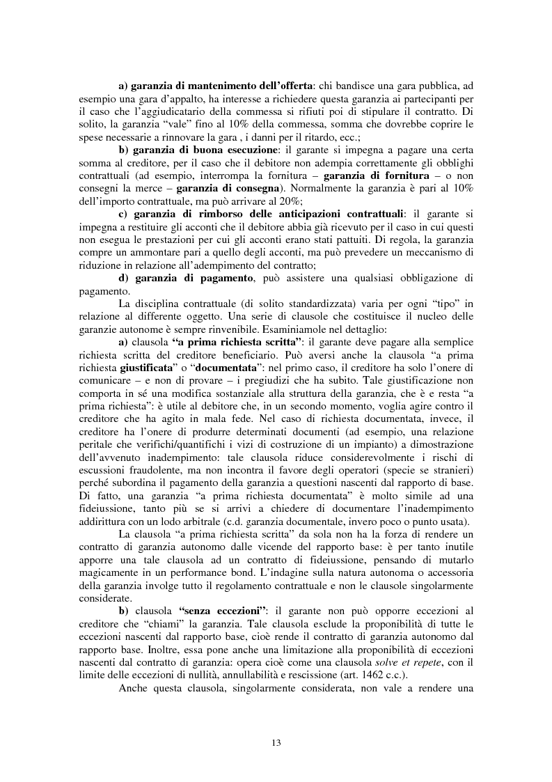 Anteprima della tesi: Le garanzie personali nel diritto civile italiano e nel diritto del commercio internazionale, Pagina 9
