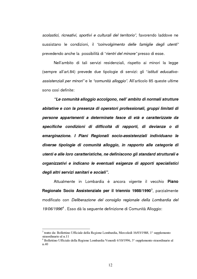 Anteprima della tesi: La comunità per minori: viaggio alla ricerca di significati, Pagina 10