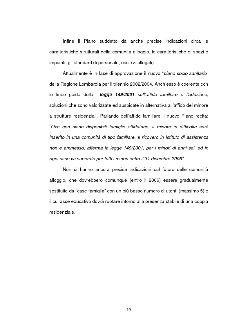 Anteprima della tesi: La comunità per minori: viaggio alla ricerca di significati, Pagina 13