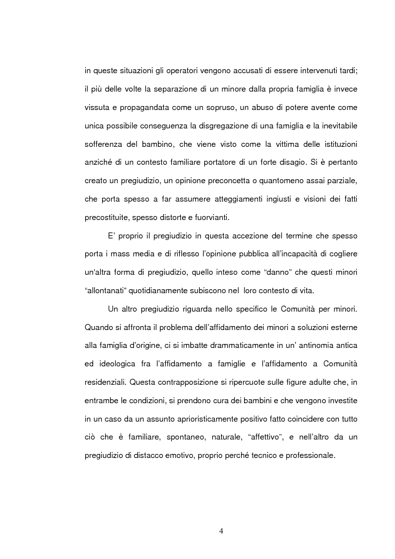Anteprima della tesi: La comunità per minori: viaggio alla ricerca di significati, Pagina 2