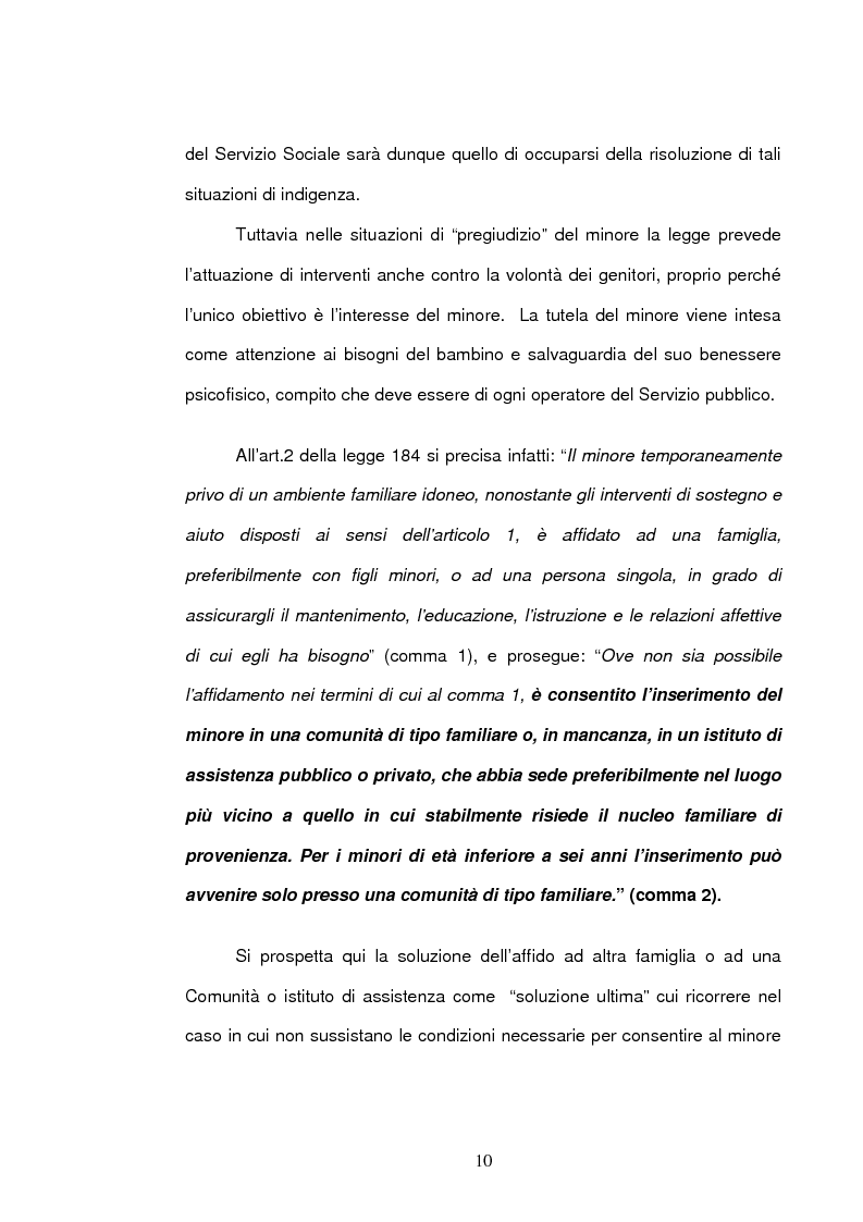 Anteprima della tesi: La comunità per minori: viaggio alla ricerca di significati, Pagina 8