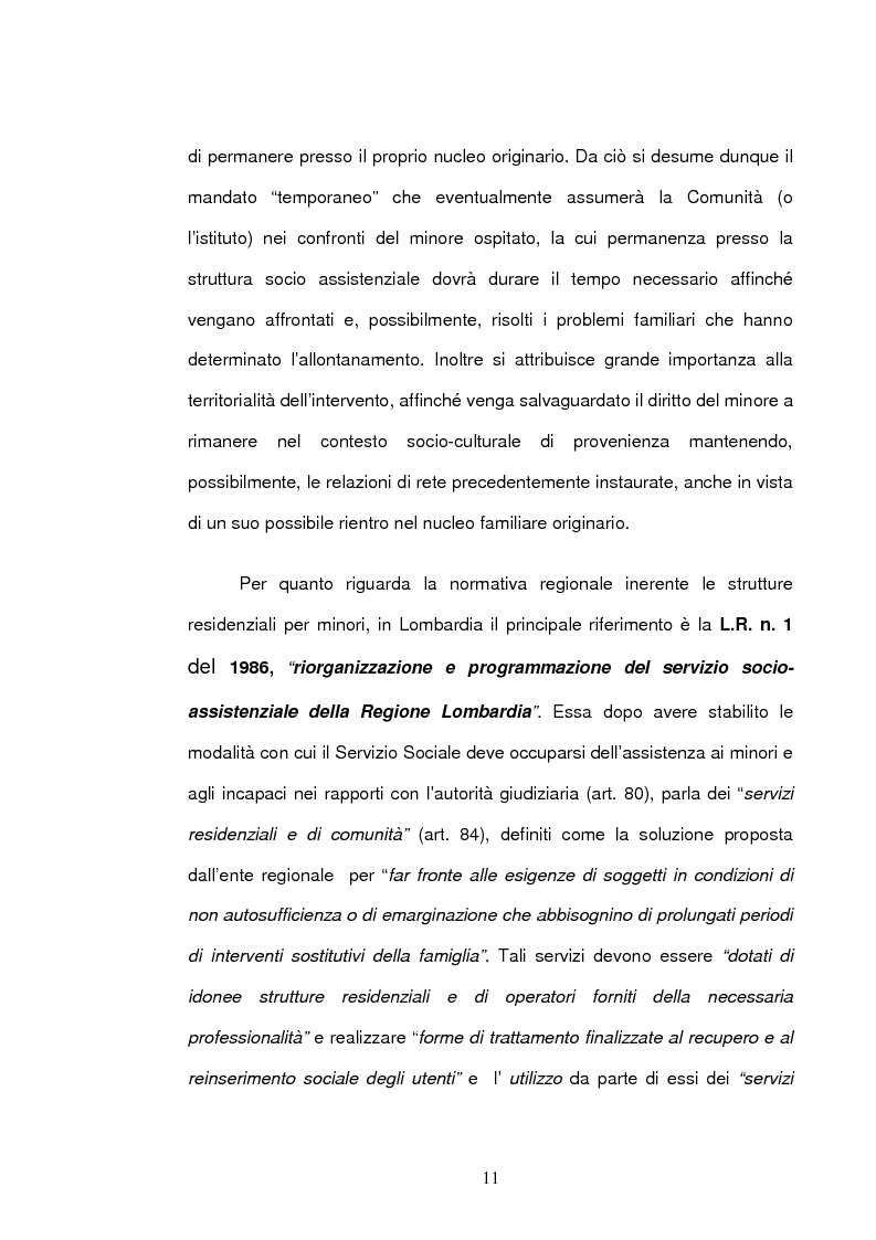 Anteprima della tesi: La comunità per minori: viaggio alla ricerca di significati, Pagina 9