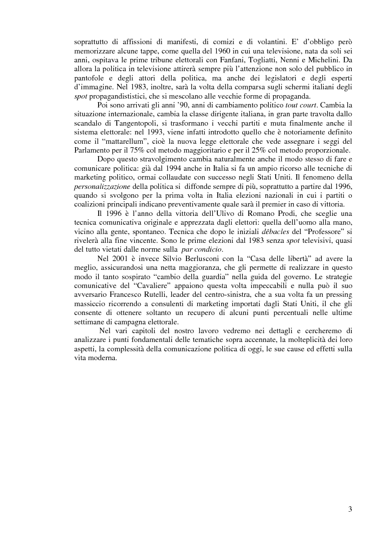 Anteprima della tesi: Comunicazione politica e processo elettorale: uno studio sulle elezioni del 1996 e del 2001, Pagina 2