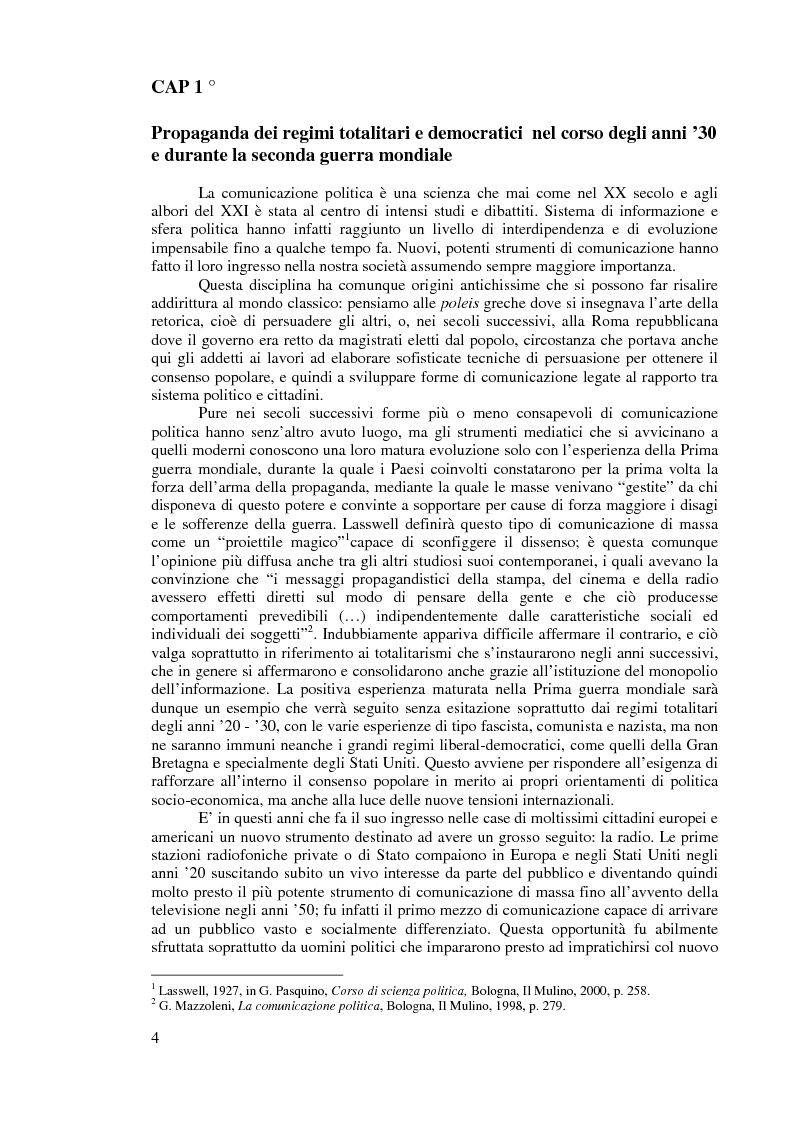 Anteprima della tesi: Comunicazione politica e processo elettorale: uno studio sulle elezioni del 1996 e del 2001, Pagina 3