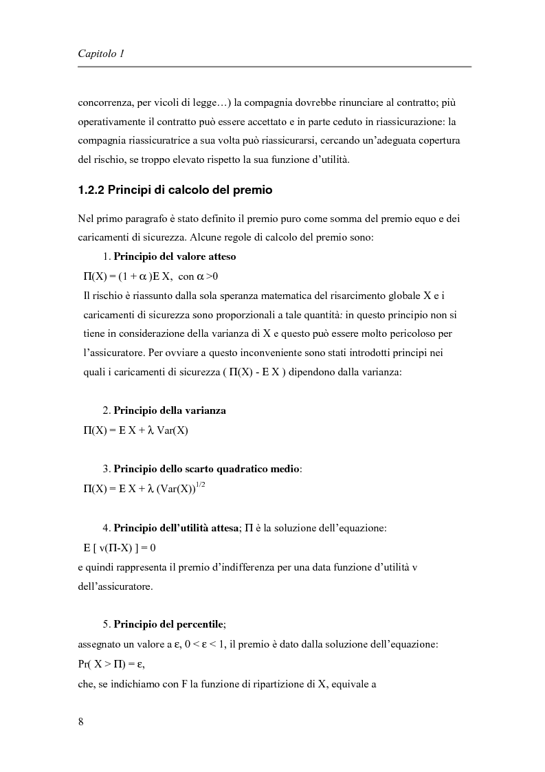 Anteprima della tesi: Approccio finanziario per il calcolo del premio assicurativo, Pagina 10