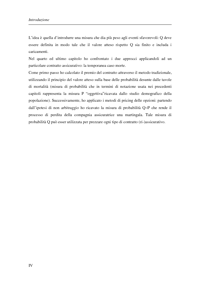 Anteprima della tesi: Approccio finanziario per il calcolo del premio assicurativo, Pagina 2