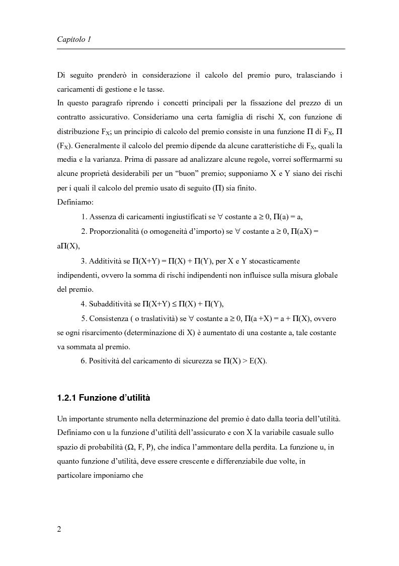 Anteprima della tesi: Approccio finanziario per il calcolo del premio assicurativo, Pagina 4