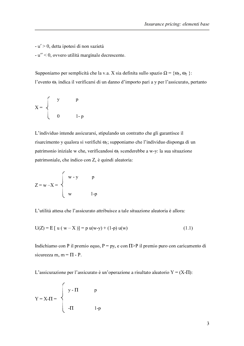 Anteprima della tesi: Approccio finanziario per il calcolo del premio assicurativo, Pagina 5