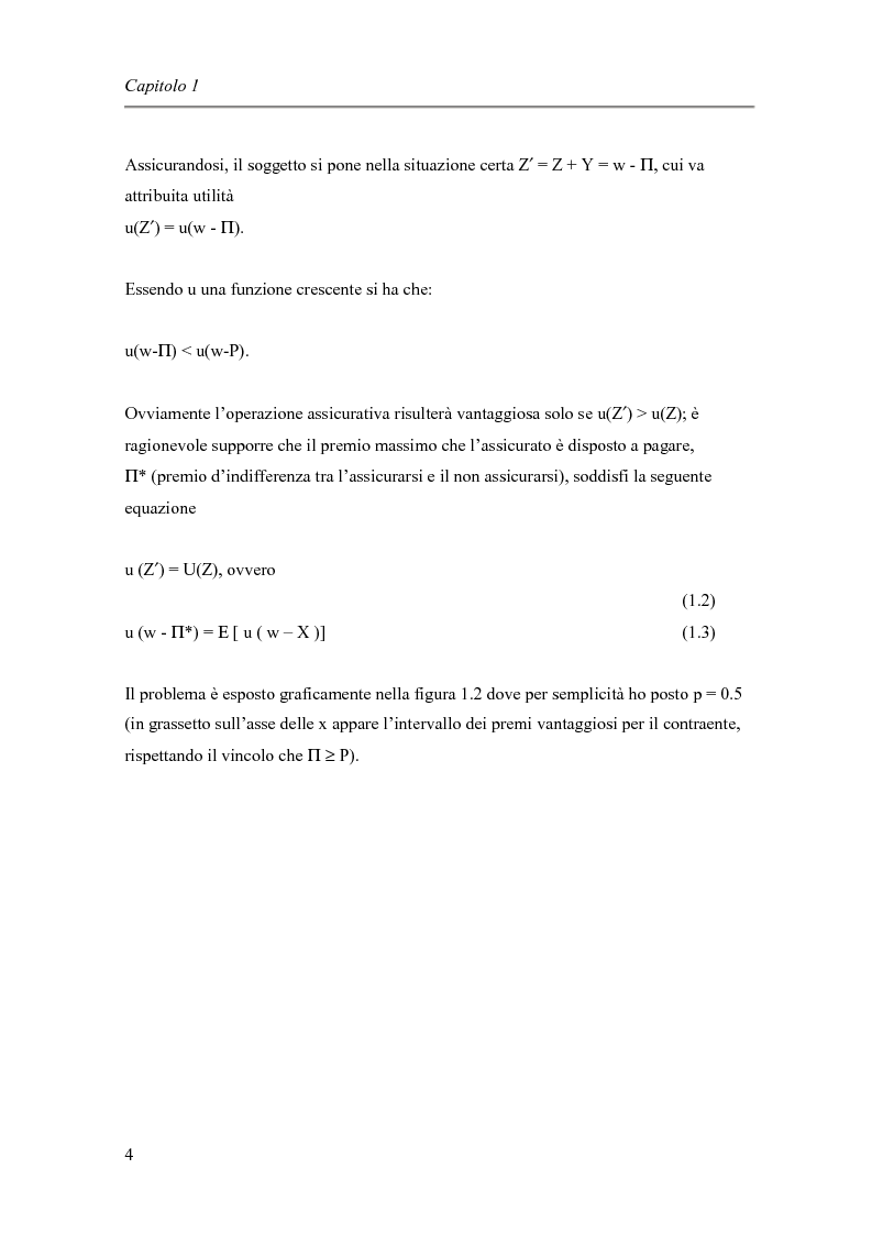 Anteprima della tesi: Approccio finanziario per il calcolo del premio assicurativo, Pagina 6