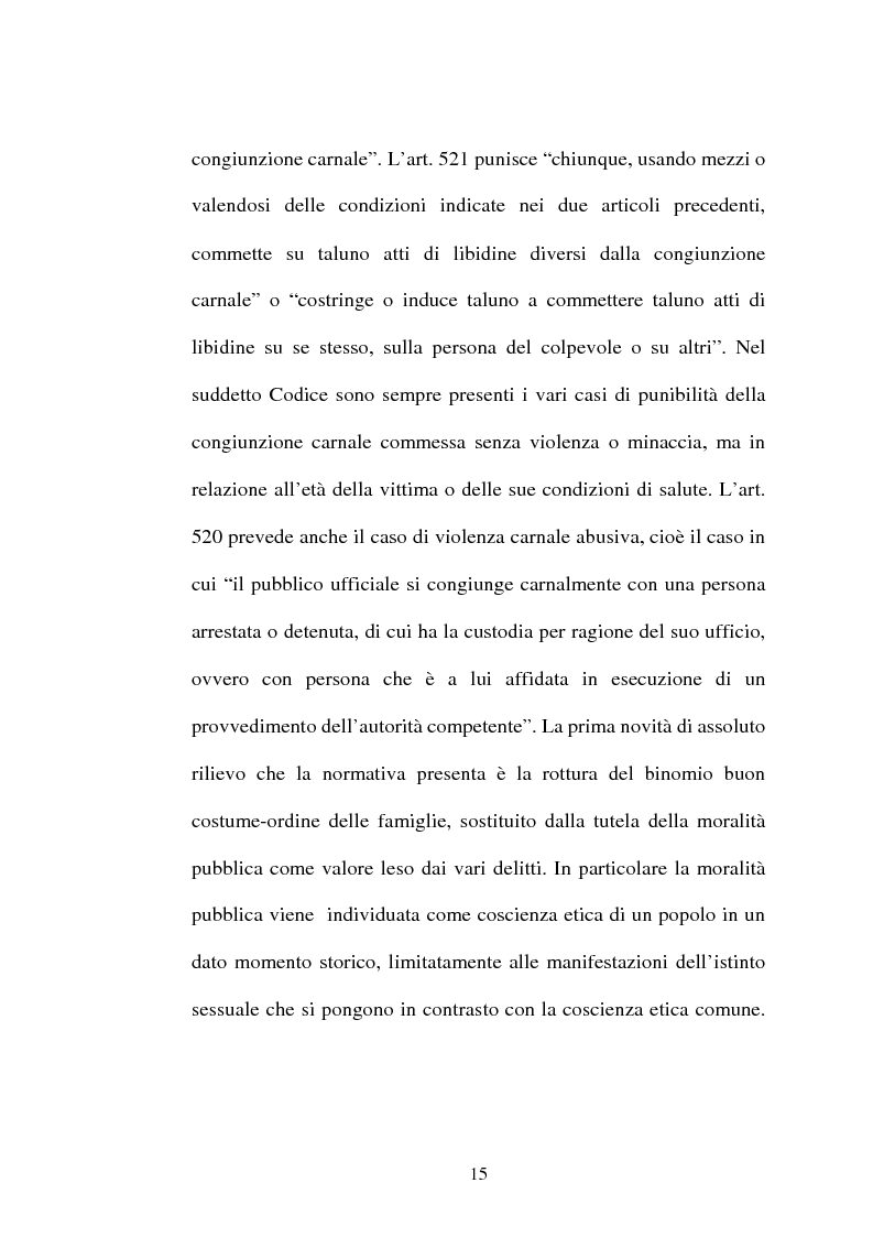 Anteprima della tesi: L'art. 609/bis c.p.: la violenza sessuale, Pagina 15