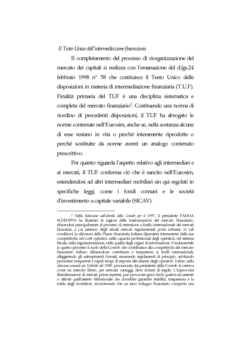 Anteprima della tesi: Obblighi di comportamento e responsabilità degli intermediari finanziari, Pagina 7