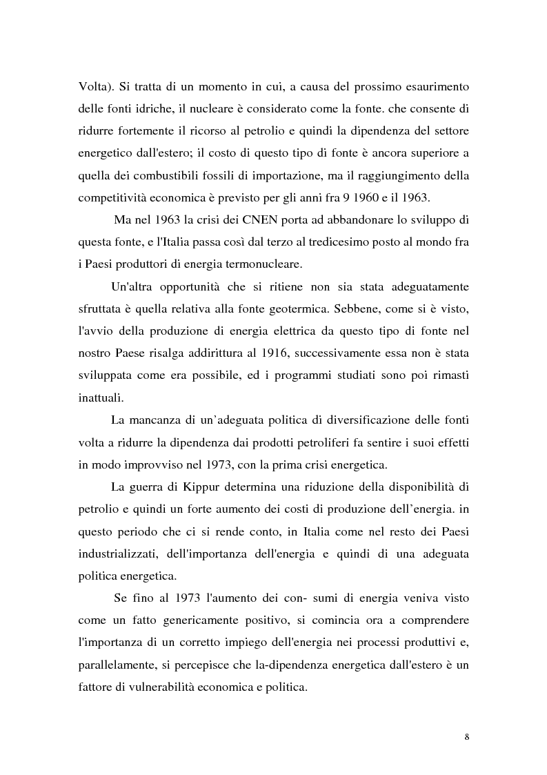 Anteprima della tesi: La liberalizzazione del settore elettrico: analisi e prospettive concorrenziali, Pagina 11