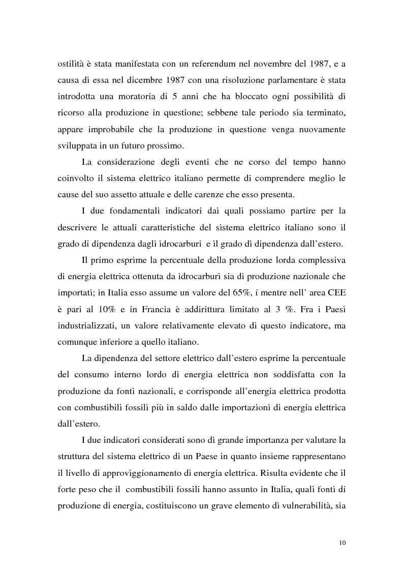 Anteprima della tesi: La liberalizzazione del settore elettrico: analisi e prospettive concorrenziali, Pagina 13
