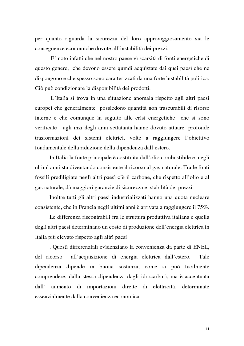 Anteprima della tesi: La liberalizzazione del settore elettrico: analisi e prospettive concorrenziali, Pagina 14