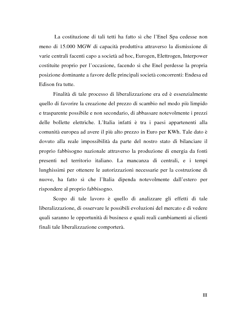 Anteprima della tesi: La liberalizzazione del settore elettrico: analisi e prospettive concorrenziali, Pagina 3