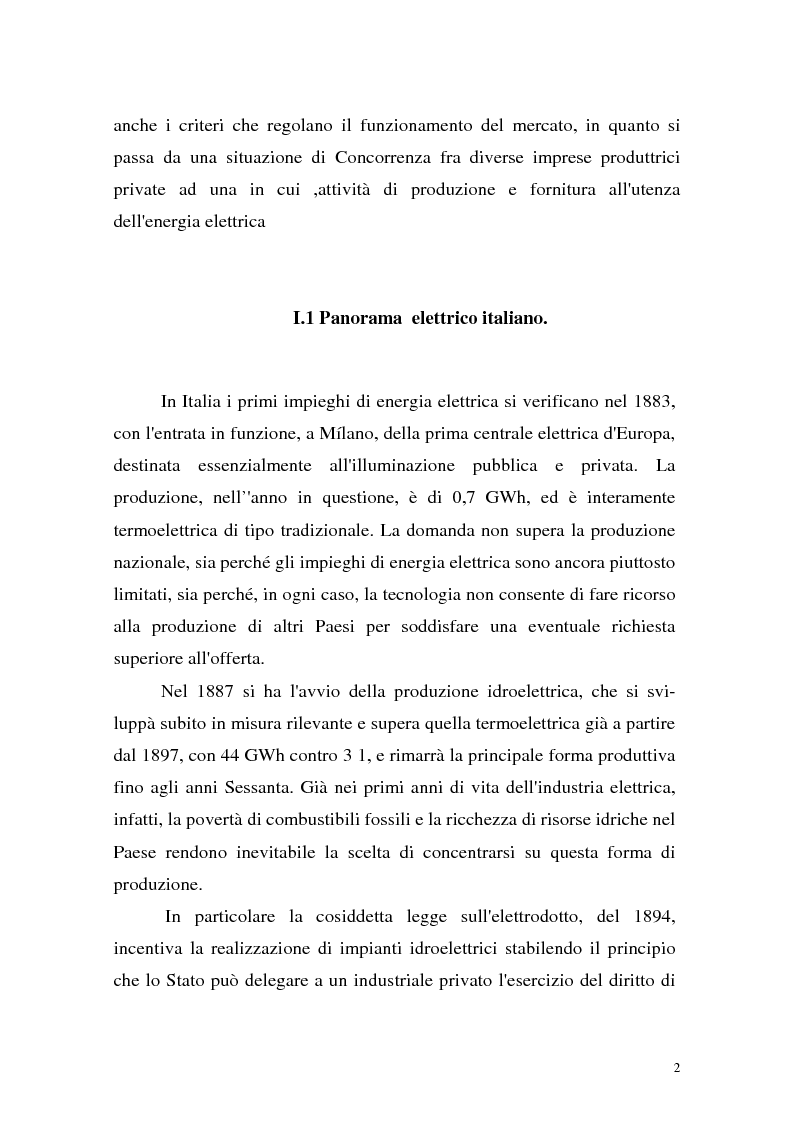 Anteprima della tesi: La liberalizzazione del settore elettrico: analisi e prospettive concorrenziali, Pagina 5