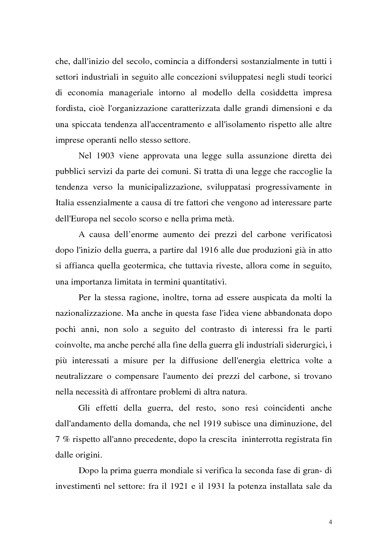 Anteprima della tesi: La liberalizzazione del settore elettrico: analisi e prospettive concorrenziali, Pagina 7