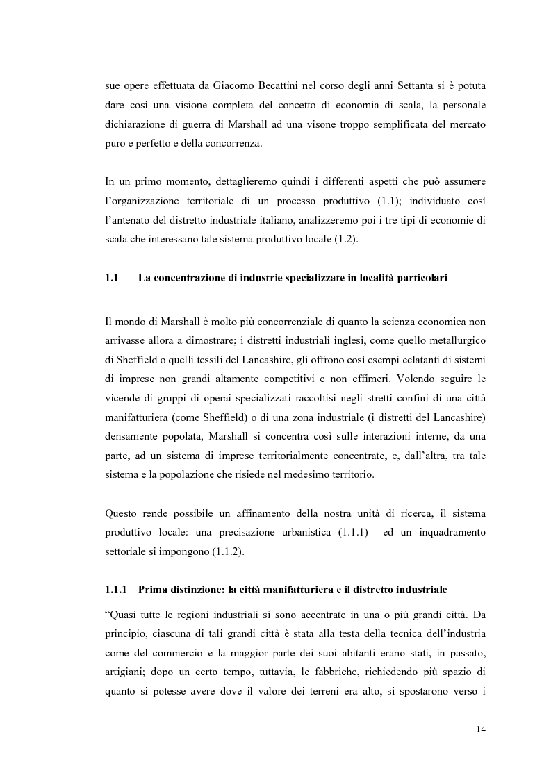 Anteprima della tesi: I distretti industriali: un confronto tra l'esperienza italiana e quella francese, Pagina 11