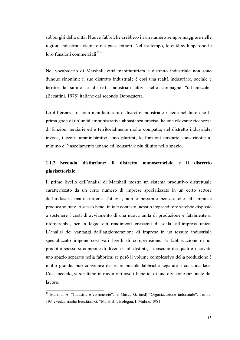 Anteprima della tesi: I distretti industriali: un confronto tra l'esperienza italiana e quella francese, Pagina 12