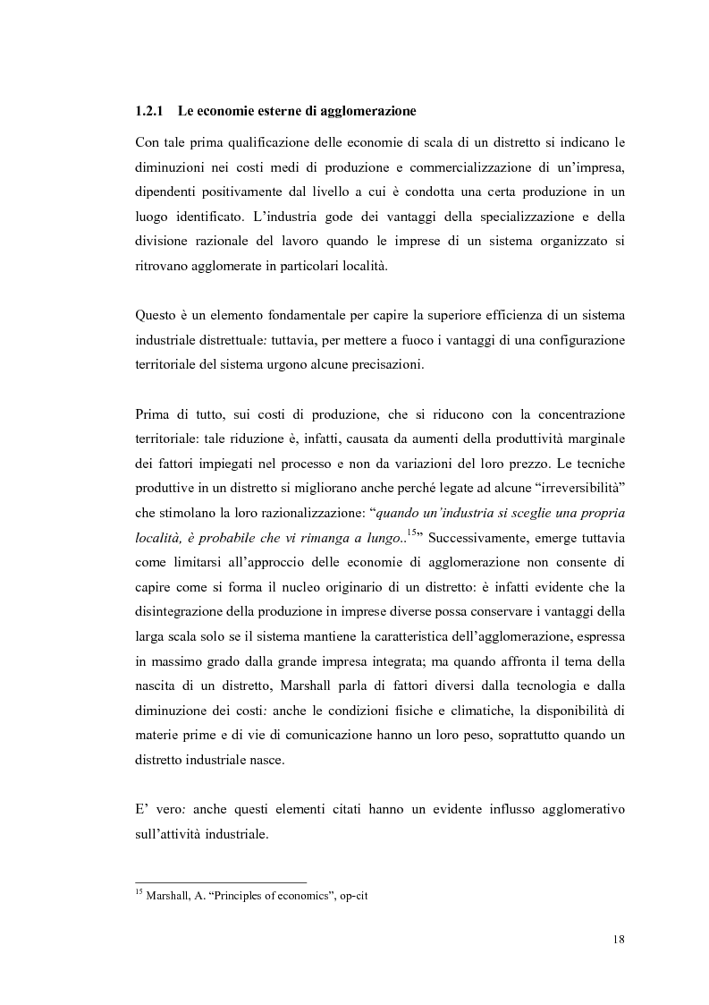 Anteprima della tesi: I distretti industriali: un confronto tra l'esperienza italiana e quella francese, Pagina 15