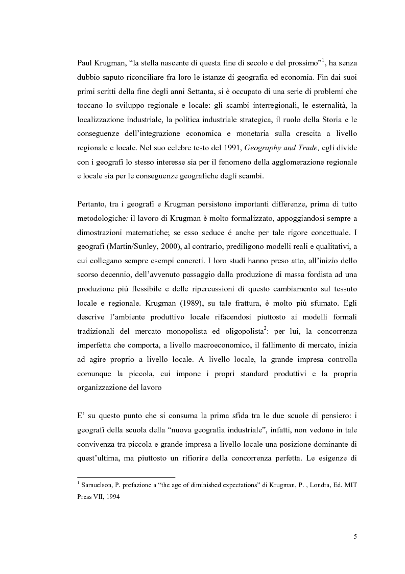 Anteprima della tesi: I distretti industriali: un confronto tra l'esperienza italiana e quella francese, Pagina 2
