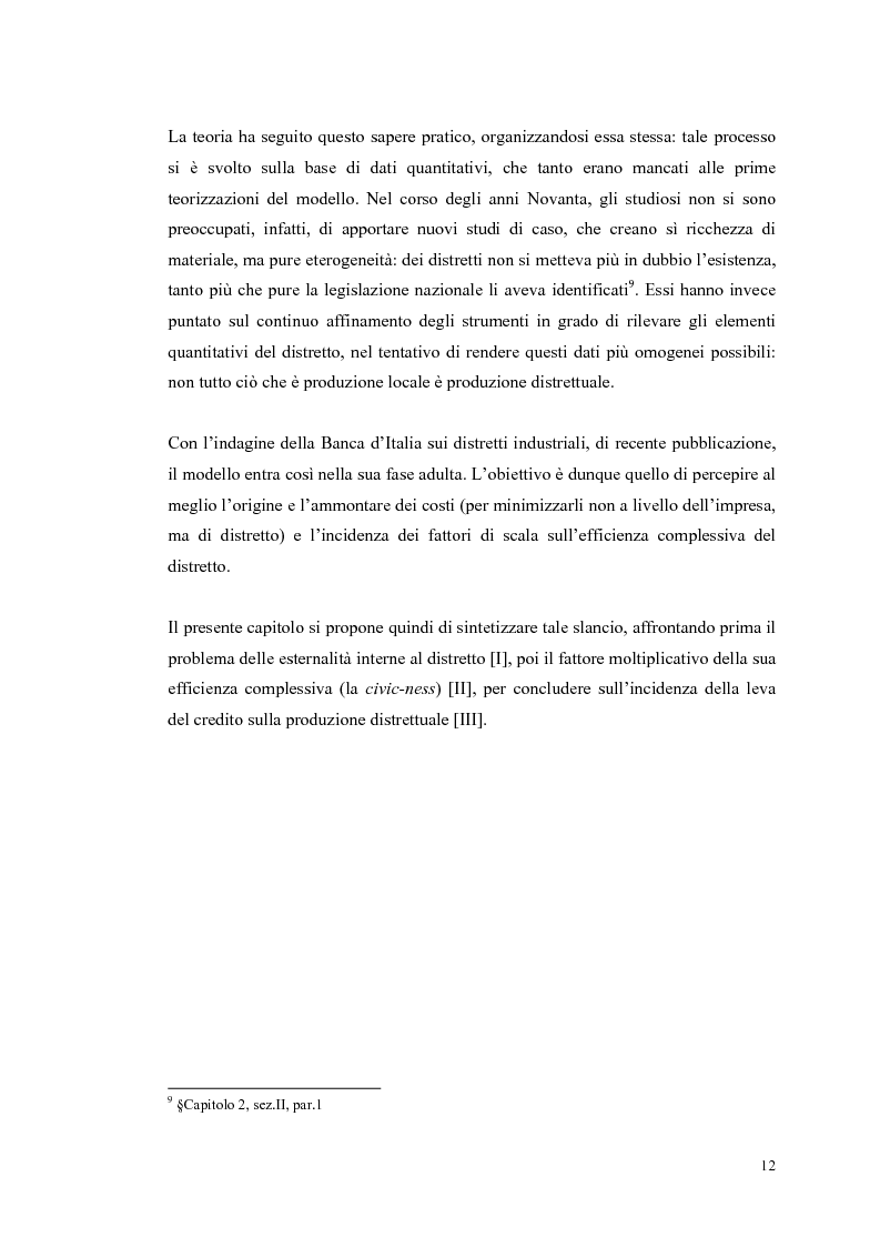 Anteprima della tesi: I distretti industriali: un confronto tra l'esperienza italiana e quella francese, Pagina 9