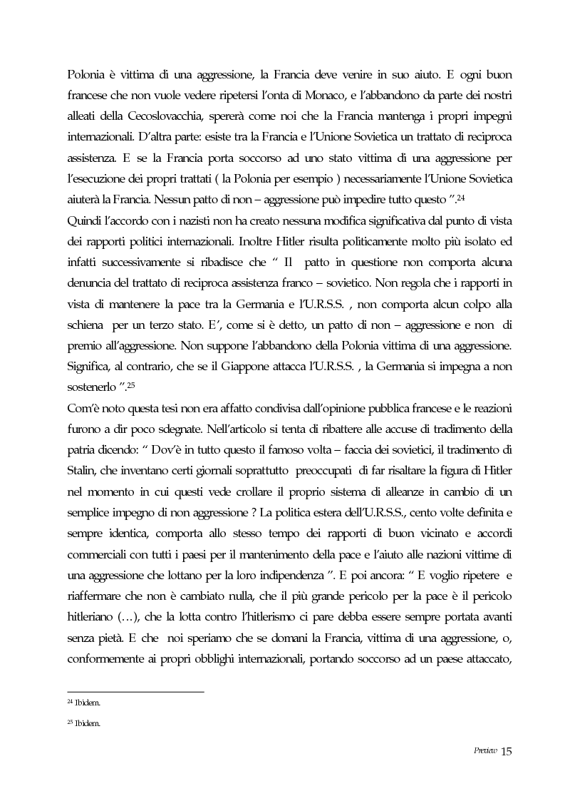 Anteprima della tesi: Il partito comunista francese dal patto nazi-sovietico all'operazione Barbarossa, Pagina 13