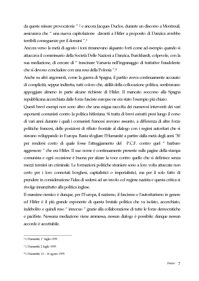 Anteprima della tesi: Il partito comunista francese dal patto nazi-sovietico all'operazione Barbarossa, Pagina 5