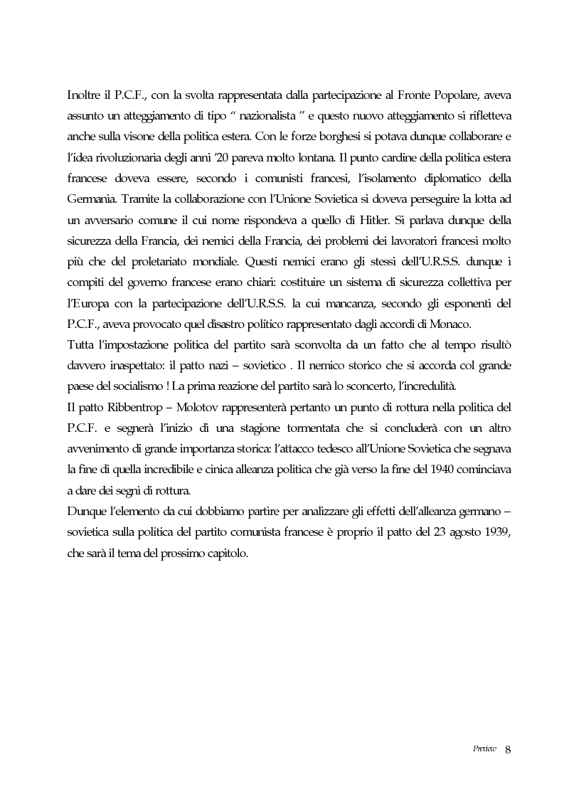Anteprima della tesi: Il partito comunista francese dal patto nazi-sovietico all'operazione Barbarossa, Pagina 6