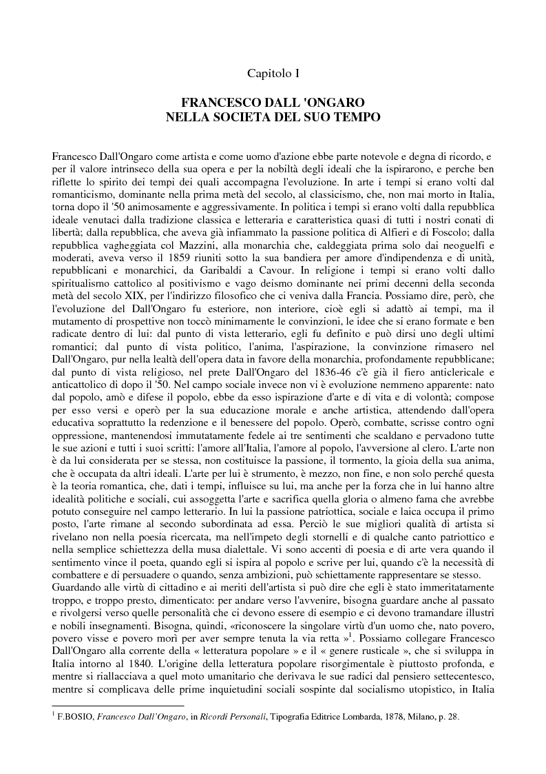 Anteprima della tesi: Francesco Dall'Ongaro tra letteratura e impegno sociale, Pagina 2