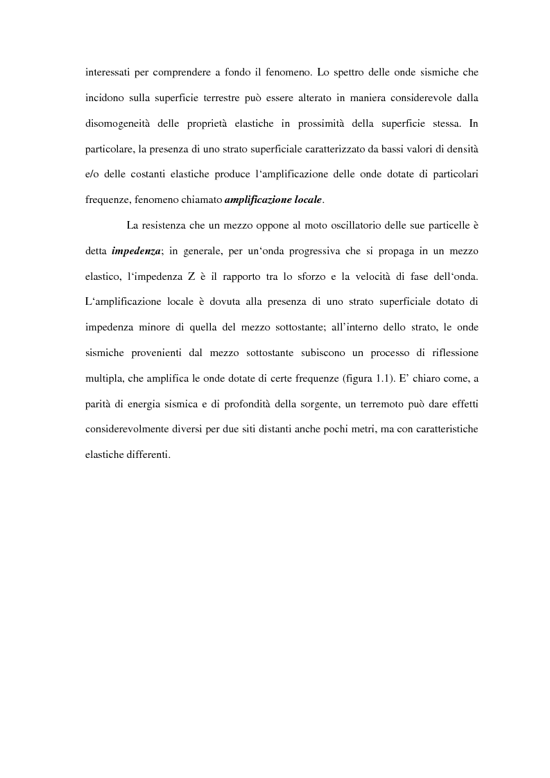 Anteprima della tesi: Variabilità della amplificazione di sito; analisi dei dati della stazione di Tito Scalo (Pz), Pagina 3