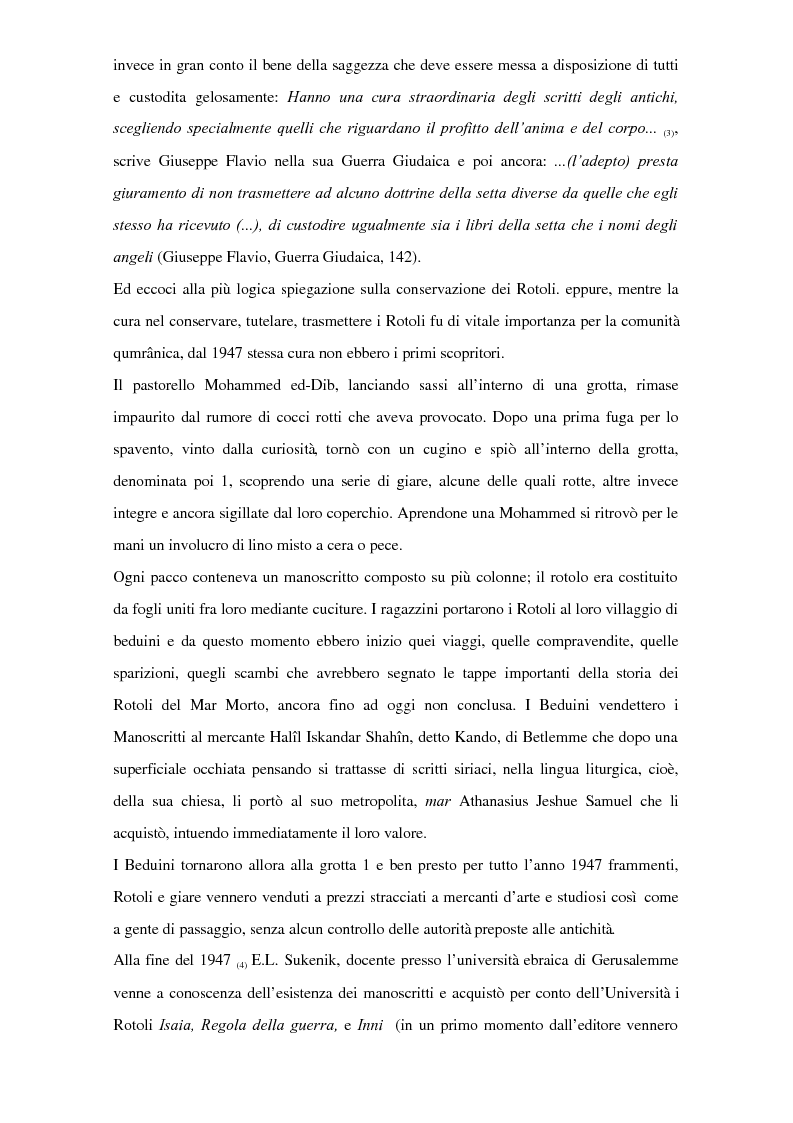 Anteprima della tesi: Il problema dei rapporti tra i testi di Qumran e il Vangelo di Giovanni: un bilancio alla luce degli studi più recenti, Pagina 2