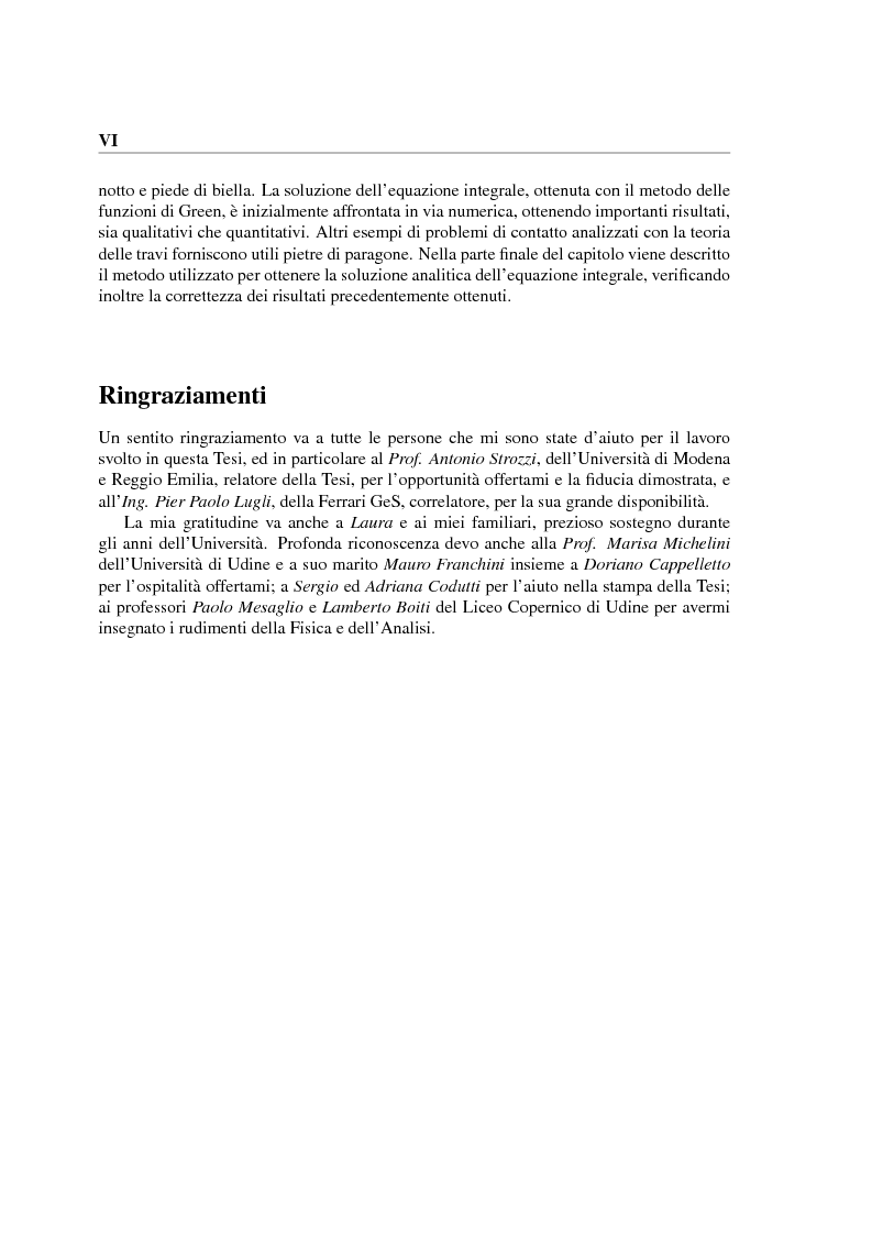 Anteprima della tesi: Soluzione teorica esatta per la pressione di contatto tra spinotto e piede di biella: applicazione all'ottimizzazione della geometria del piede, Pagina 2