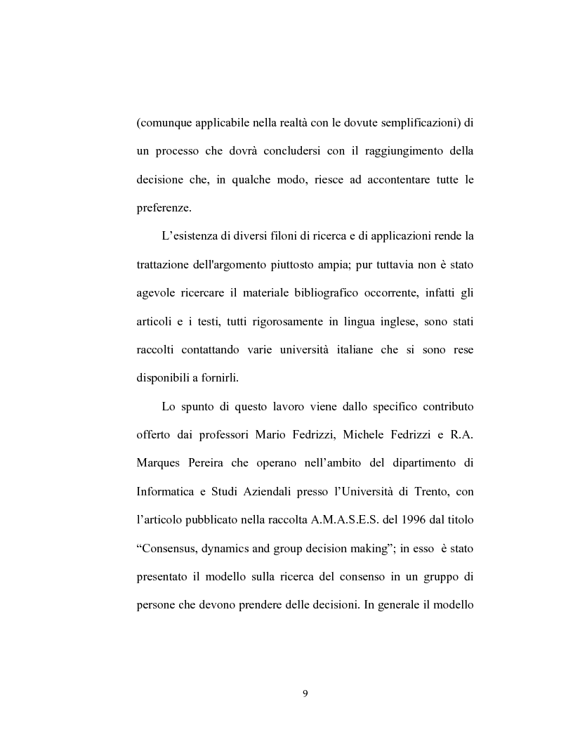 Anteprima della tesi: La misura e la dinamica del consenso in un gruppo di persone che prendono decisioni, Pagina 3