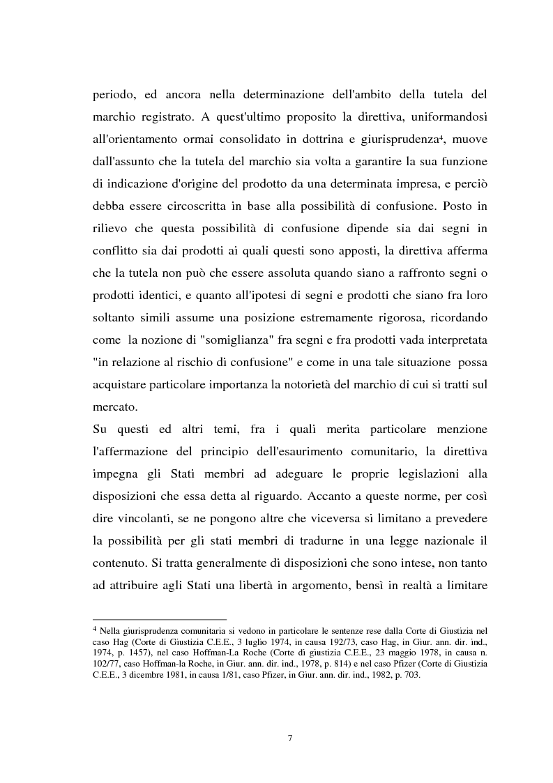 Anteprima della tesi: Il marchio che gode di rinomanza, Pagina 4