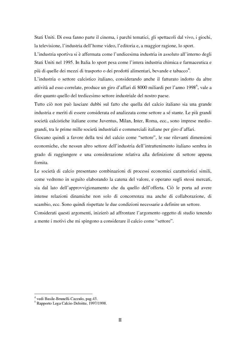 Anteprima della tesi: Dinamiche competitive e strategie di internazionalizzazione nel settore del calcio: alcuni casi a confronto, Pagina 2