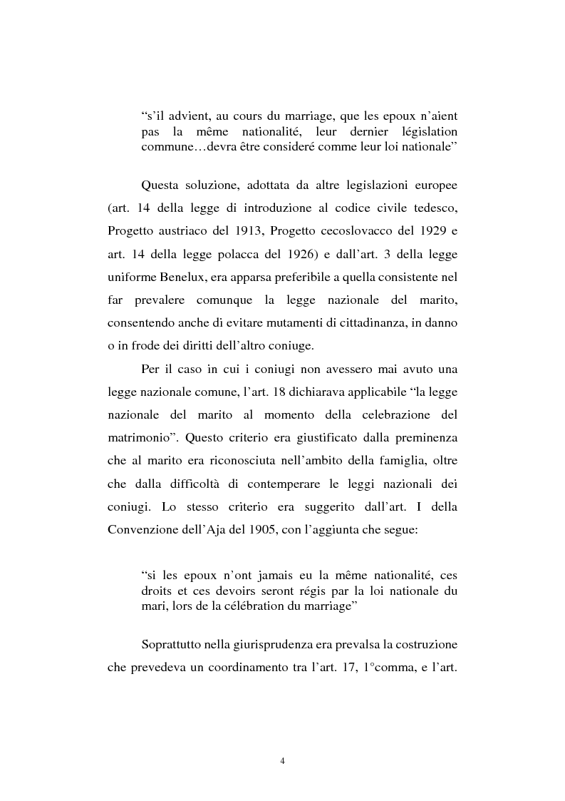 Anteprima della tesi: Separazione personale e divorzio: soluzioni di diritto internazionale privato, raffronti comparatistici e normativa internazionale rilevante, Pagina 7
