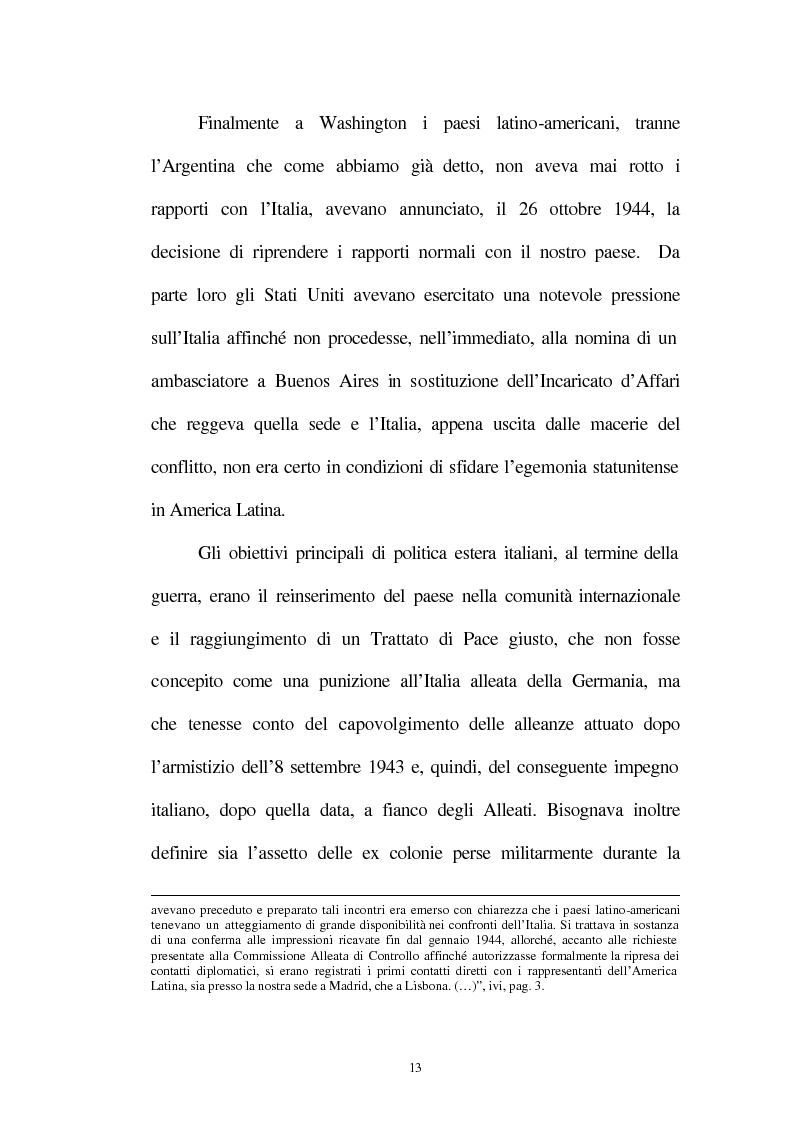 Anteprima della tesi: Le relazioni tra l'Italia e l'Argentina durante i primi anni del governo Peron, 1945-1949, Pagina 10